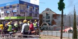 Collage of protests in Eldoret City.